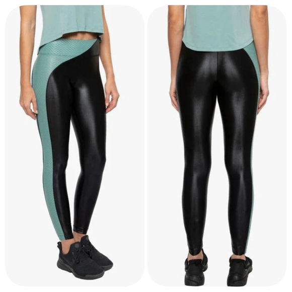 KORAL LEGGING CHASE HIGH RISE INFINITY - Black/Aquamarine Sz S - Picture 1 of 8